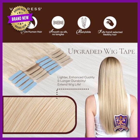16 Inch Tape In Hair Extensions, 50g 20pcs Real Human Hair, Silky Straight main image 7